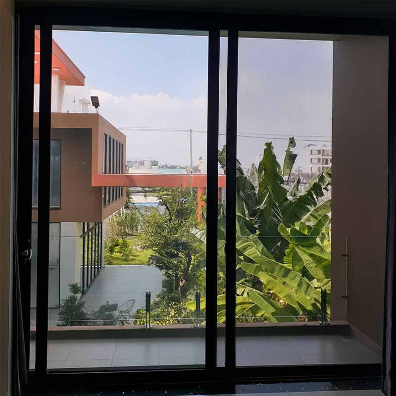 Cửa lưới lùa chống cắt nhôm hệ mỏng 2 cánh SWE-D2